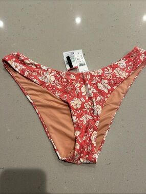 NWT J. Crew Coral Floral Bikini Bottoms size medium